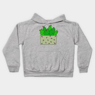 Cute Cactus Design #37: Fleshy Red Flower Cactuses Kids Hoodie